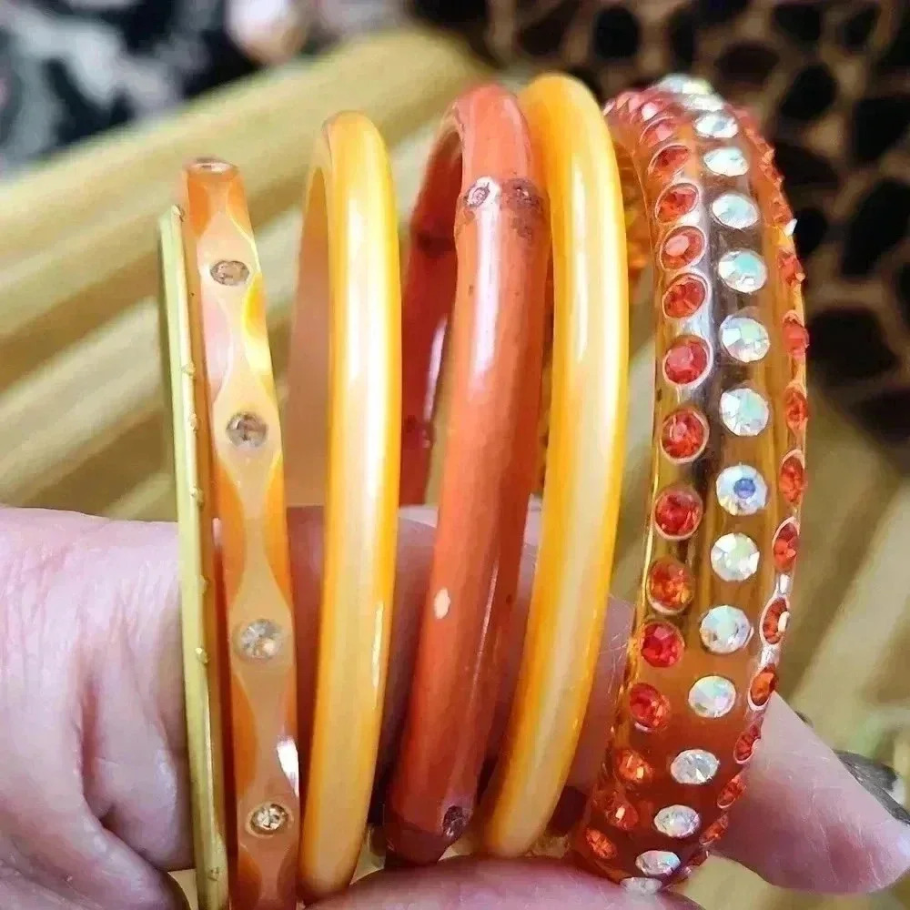 6 stack‎ bracelets orange yellow - Picture 9 of 10